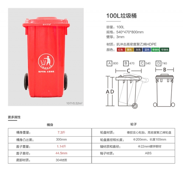 中山紅色垃圾桶